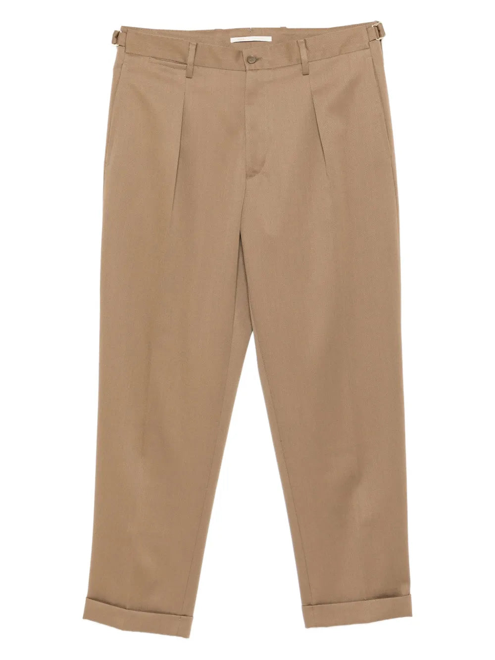 pleated cuffed trousers