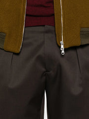 pleated cuffed trousers