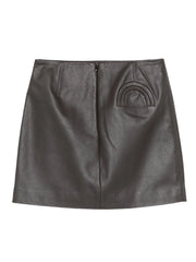 leather mini skirt