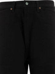 logo-patch cotton jeans