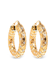 Greca-engraved hoops