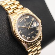 Rolex | Day-Date | 18018 | Yellow gold | 36 mm | Yellow gold | Black | Automatic