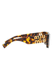 angular tortoiseshell sunglasses