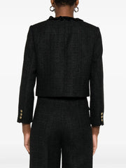 ruffle embellished blazer