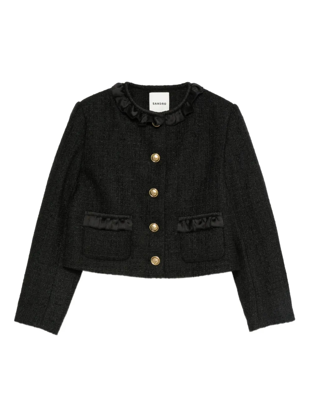 ruffle embellished blazer