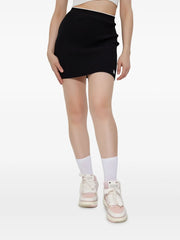 ribbed mini skirt