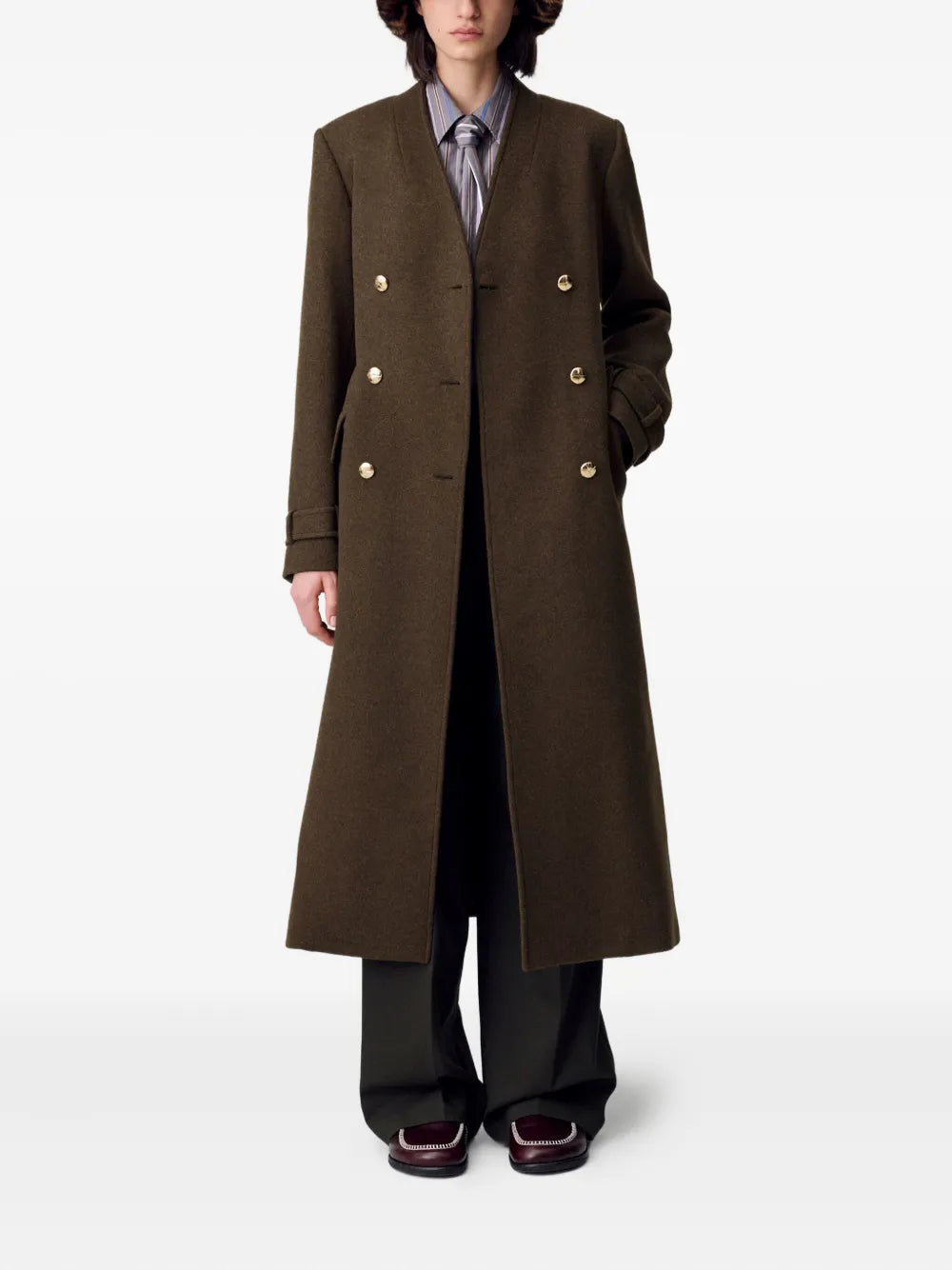 belted double-breasted coat