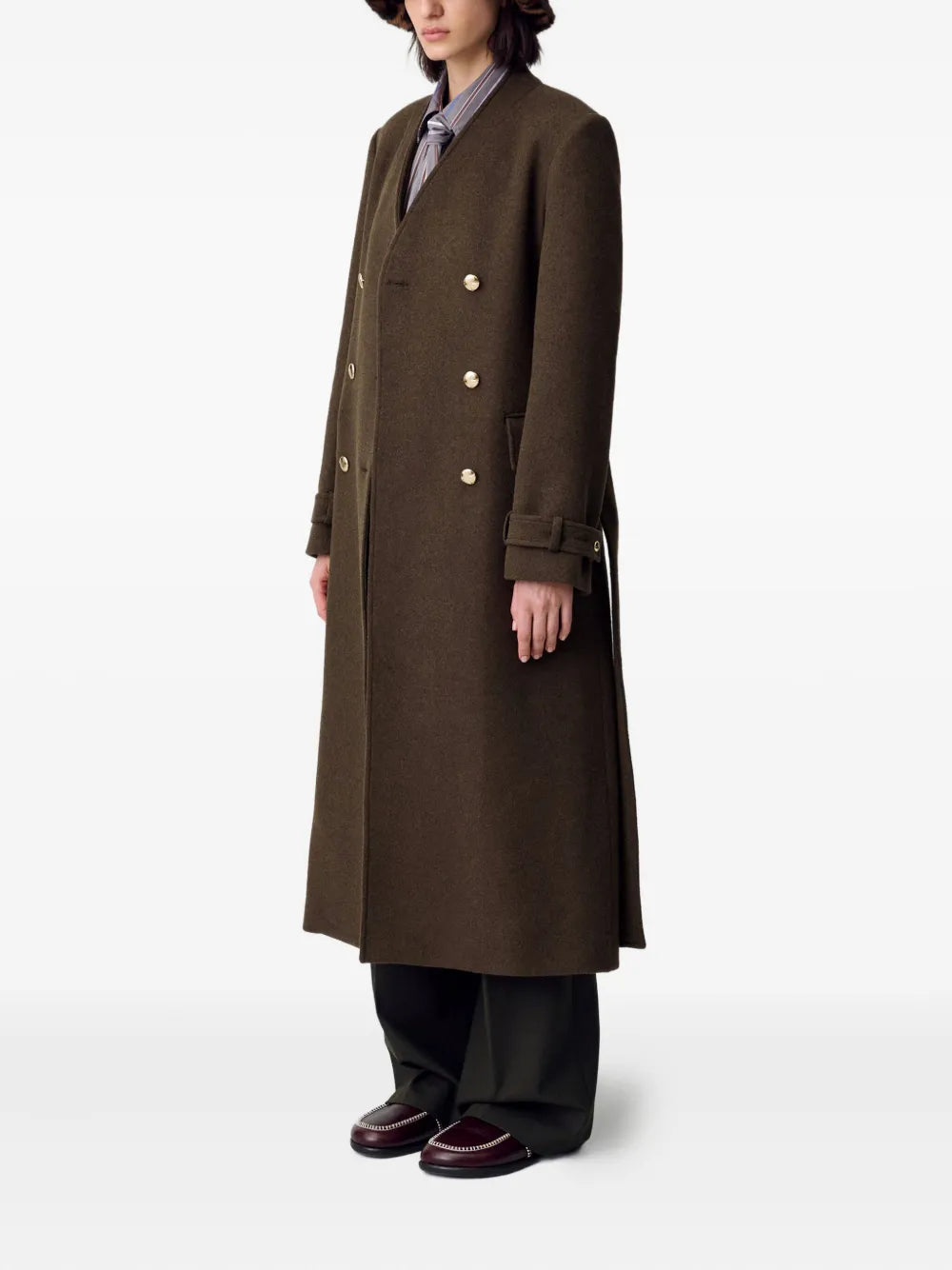 belted double-breasted coat