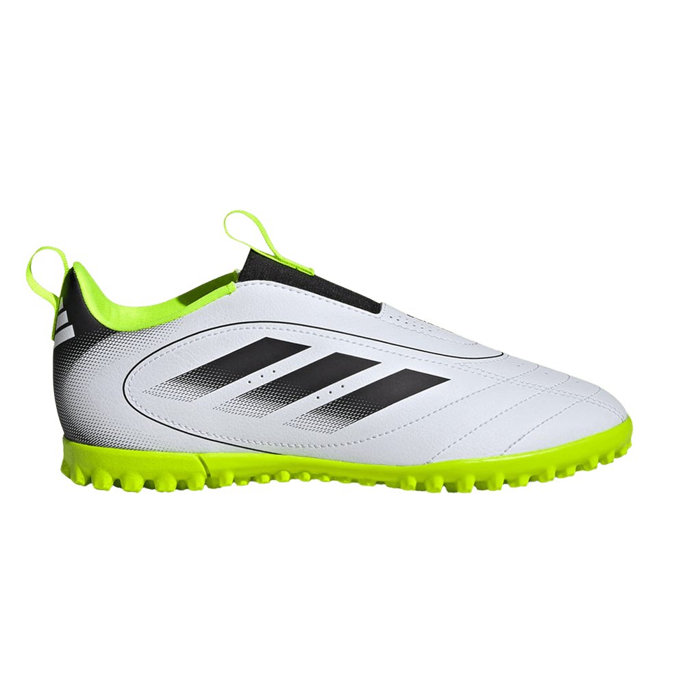 Adidas Goletto 9 Laceless Turf K White Black Lucid Lemon