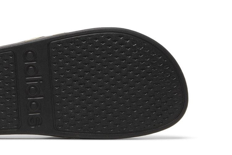 Adidas Adilette Aqua Slides Black Gold Metallic