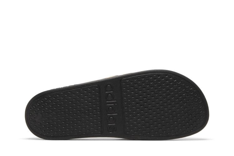 Adidas Adilette Aqua Slides Black Gold Metallic
