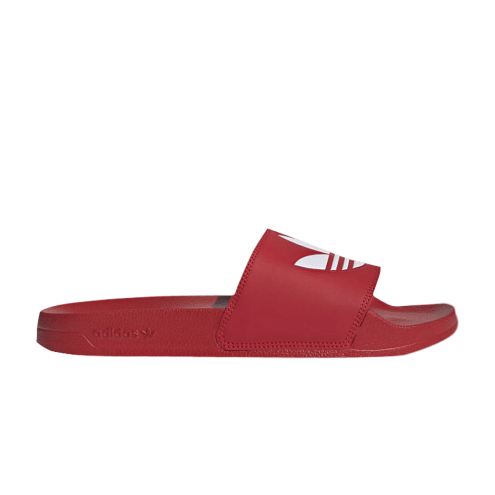 Adidas Adilette Lite Slides Trefoil Logo - Scarlet