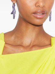 crystal-embellished hand earrings