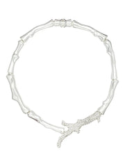 coral-design crystal necklace