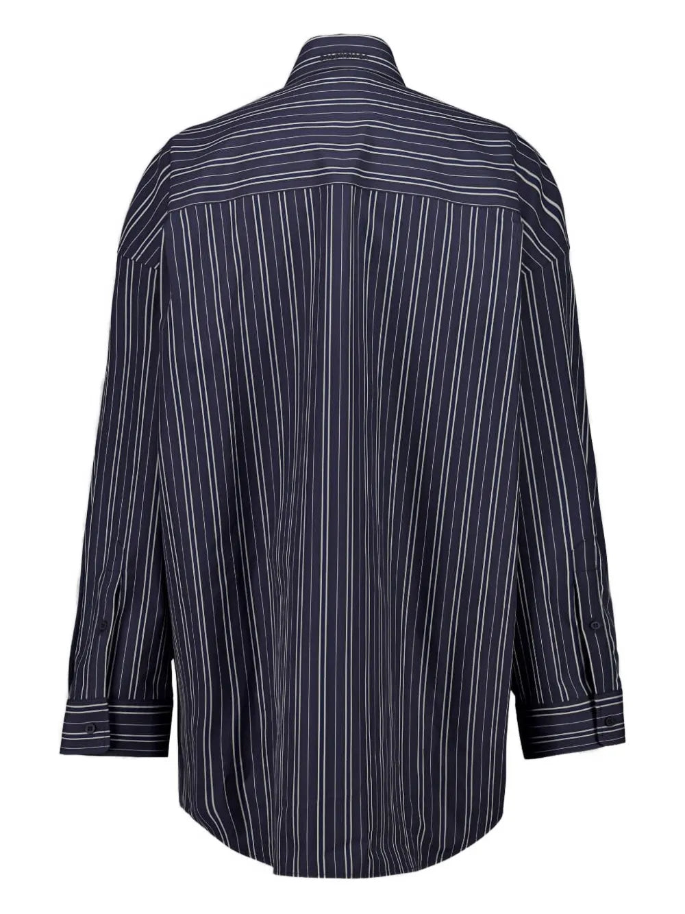 stripe cotton mini shirt dress