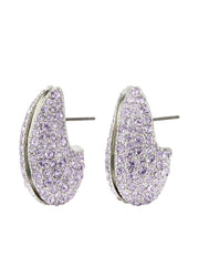 Wave crystal-embellished earrings