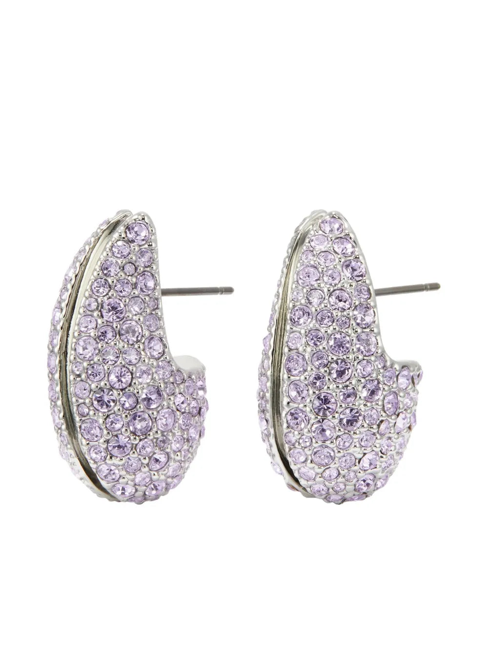 Wave crystal-embellished earrings