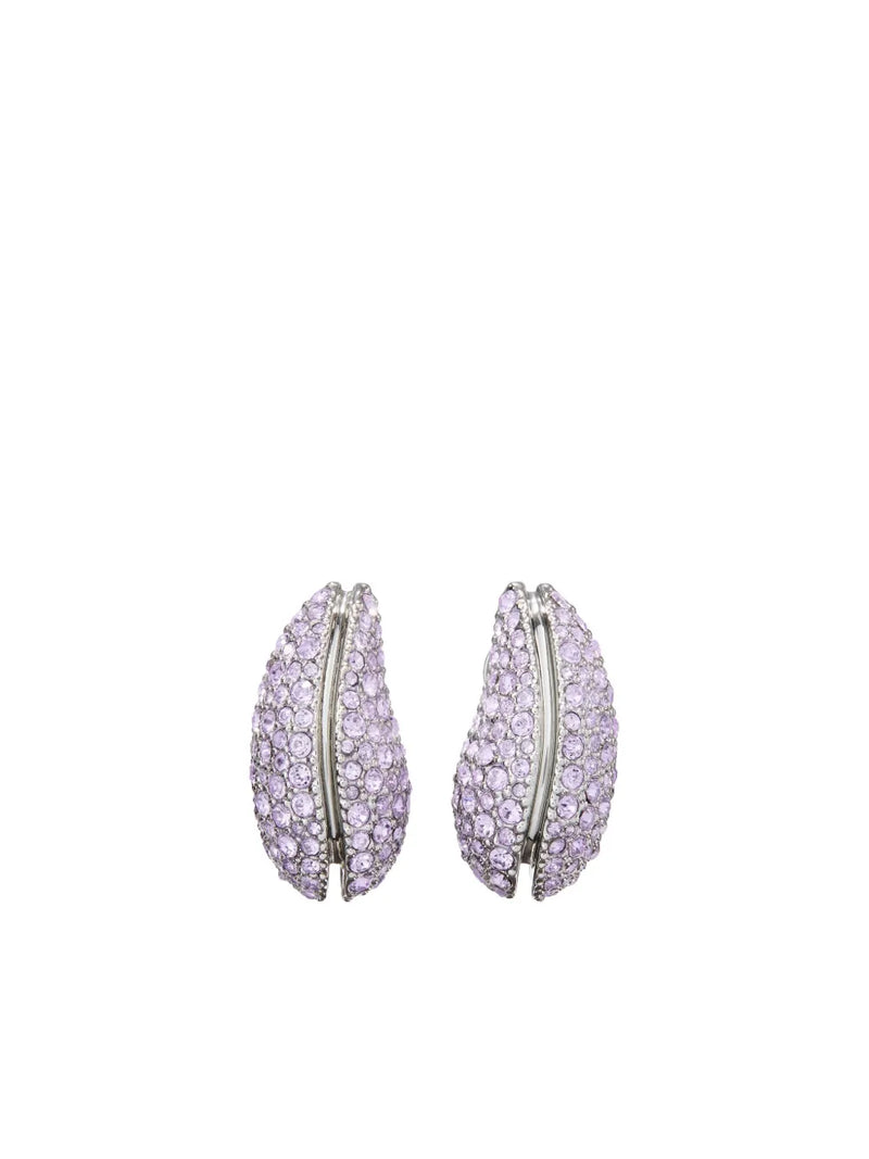 Wave crystal-embellished earrings