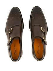 double-buckle monk shoes