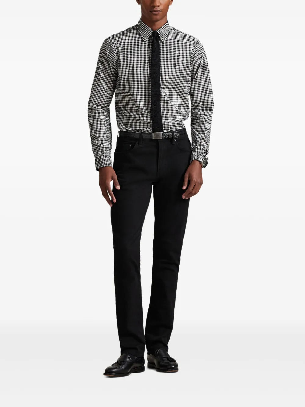 long-sleeves checked shirt
