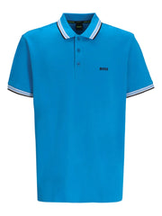 striped trim polo shirt