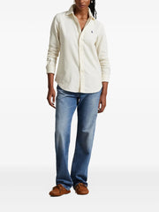corduroy long-sleeve collared shirt