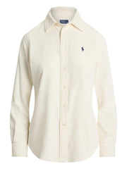 corduroy long-sleeve collared shirt