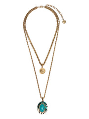 Ray Of Sea-print rope-chain necklace