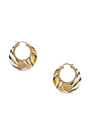 embossed-logo hoop earrings