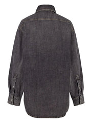 button-up denim shirt