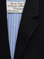 pinstripe single-breasted blazer