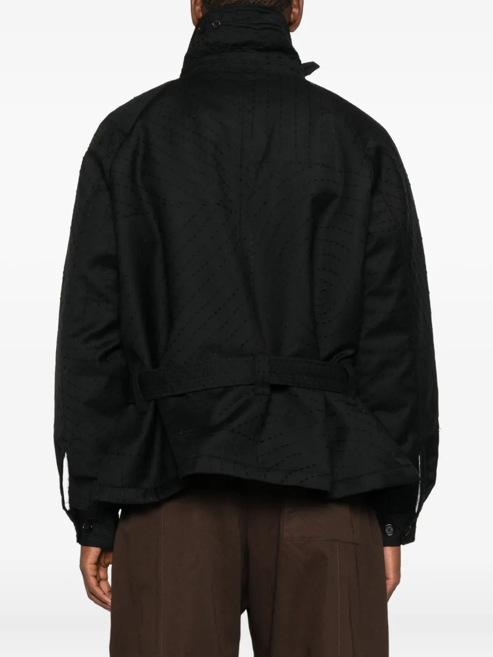 belted double-breasted coat