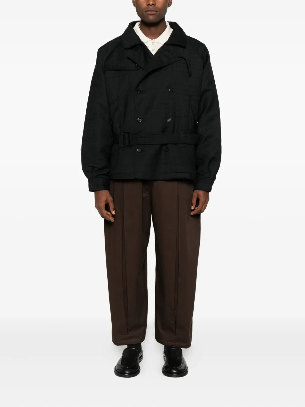 belted double-breasted coat