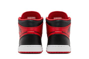 Jordan 1 Mid Alternate Bred Black Fire Red