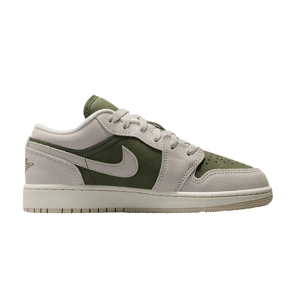 Air Jordan 1 Low SE GS Medium Olive Sail