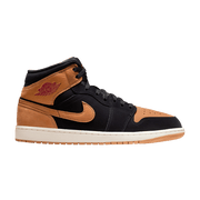 Air Jordan 1 Mid Black Flax
