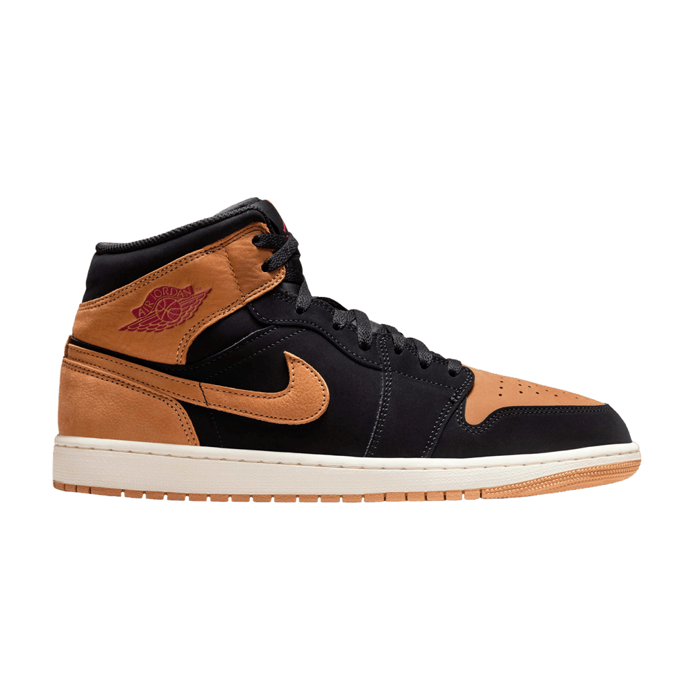 Air Jordan 1 Mid Black Flax