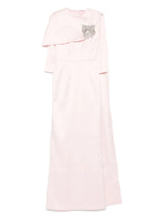 bow-embellished cape dress