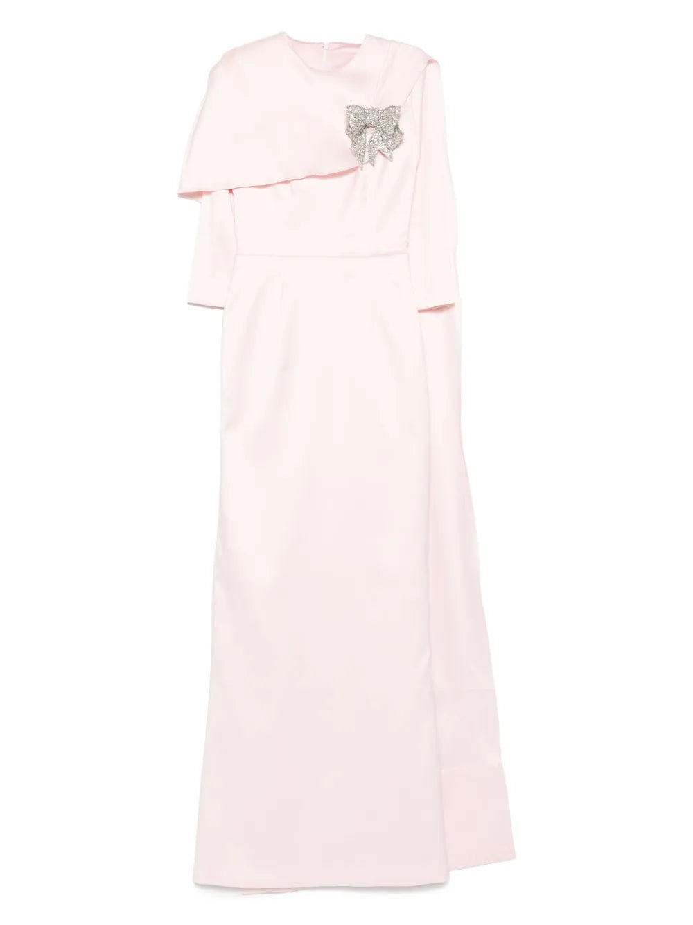 bow-embellished cape dress