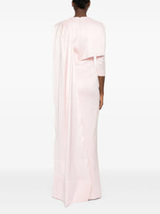 bow-embellished cape dress