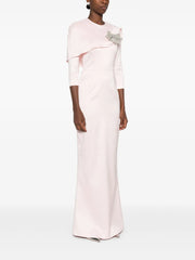 bow-embellished cape dress