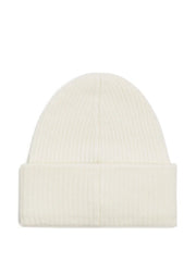 logo-patch ribbed beanie