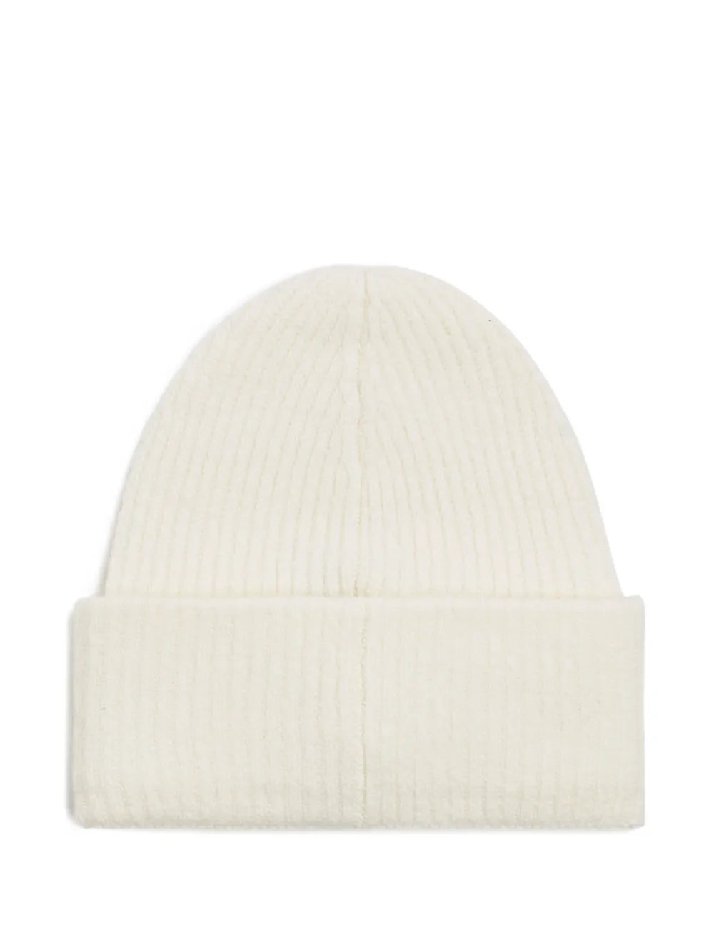 logo-patch ribbed beanie