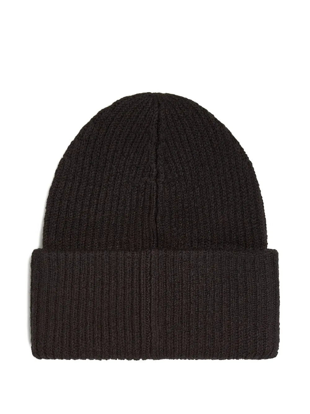 logo-patch ribbed beanie