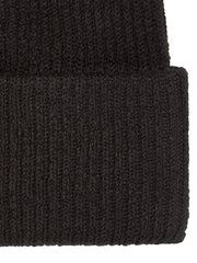 logo-patch ribbed beanie