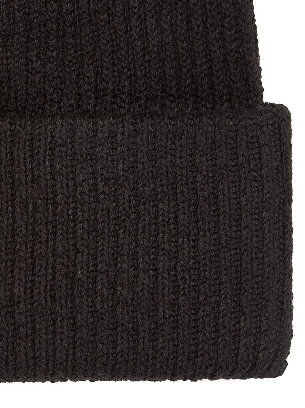logo-patch ribbed beanie