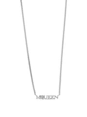 logo-pendant necklace
