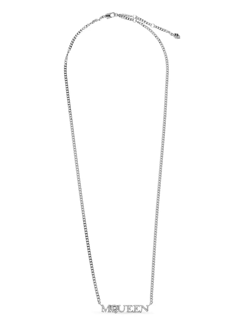 logo-pendant necklace