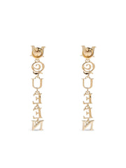 logo-charm earrings