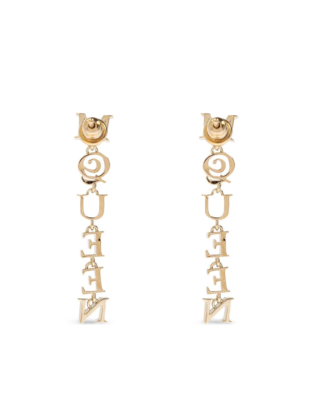 logo-charm earrings